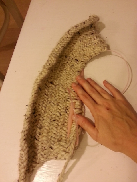 cowl in progress