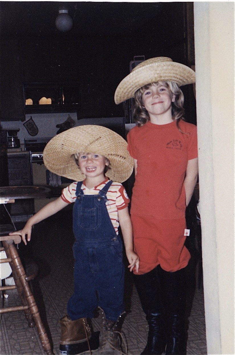Me and my little bro as pint-sized cowboys 