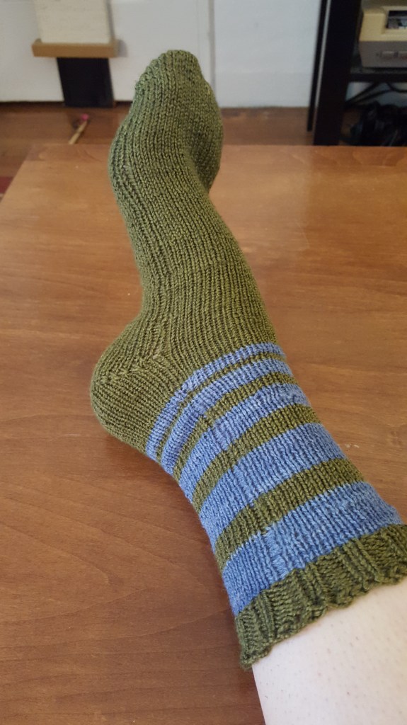 sock on one foot